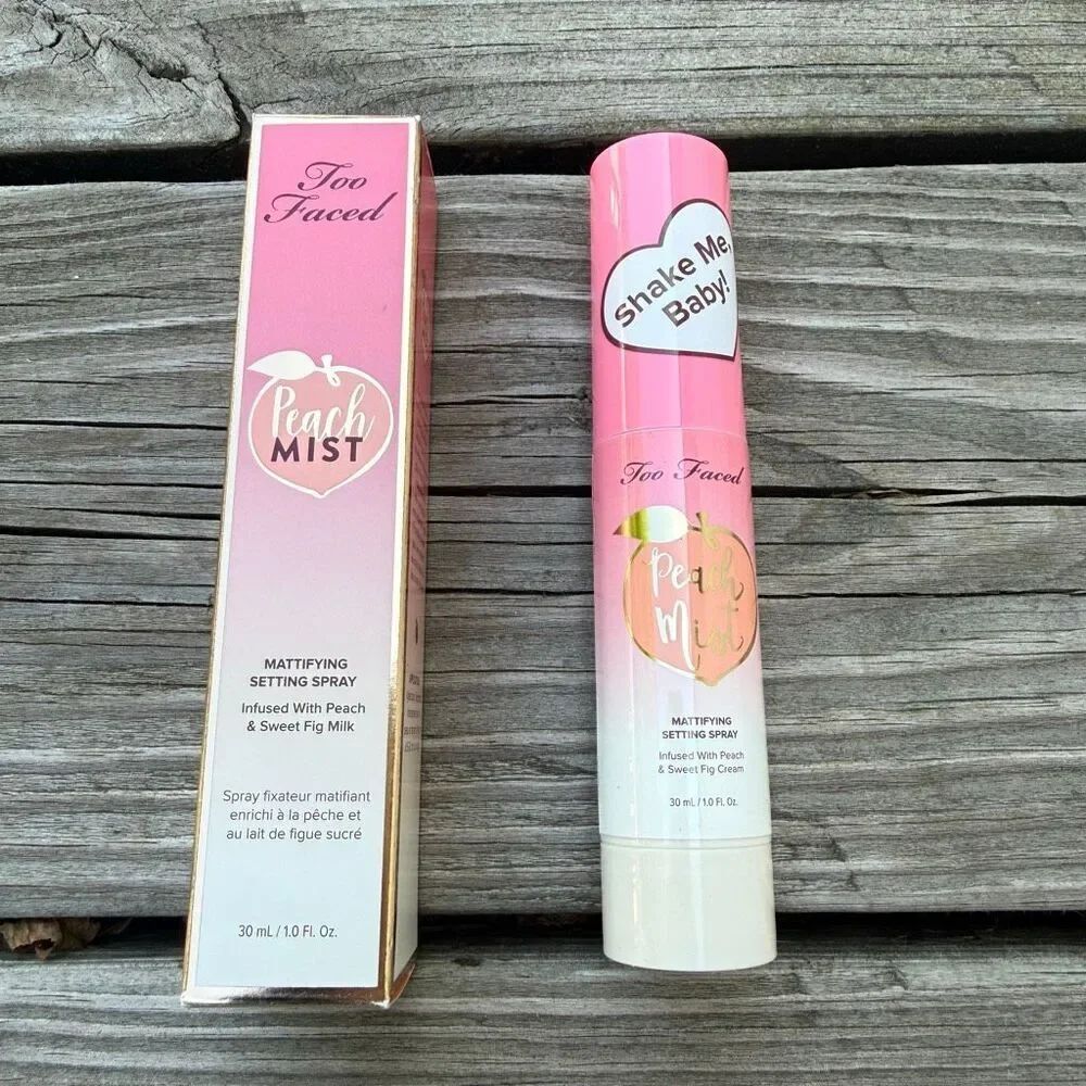 New Too Faced Peach Mist Mattifying Setting Spray Peaches Cream Collection 30ml